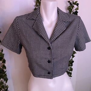 Brandy Melville plaid crop top, one size